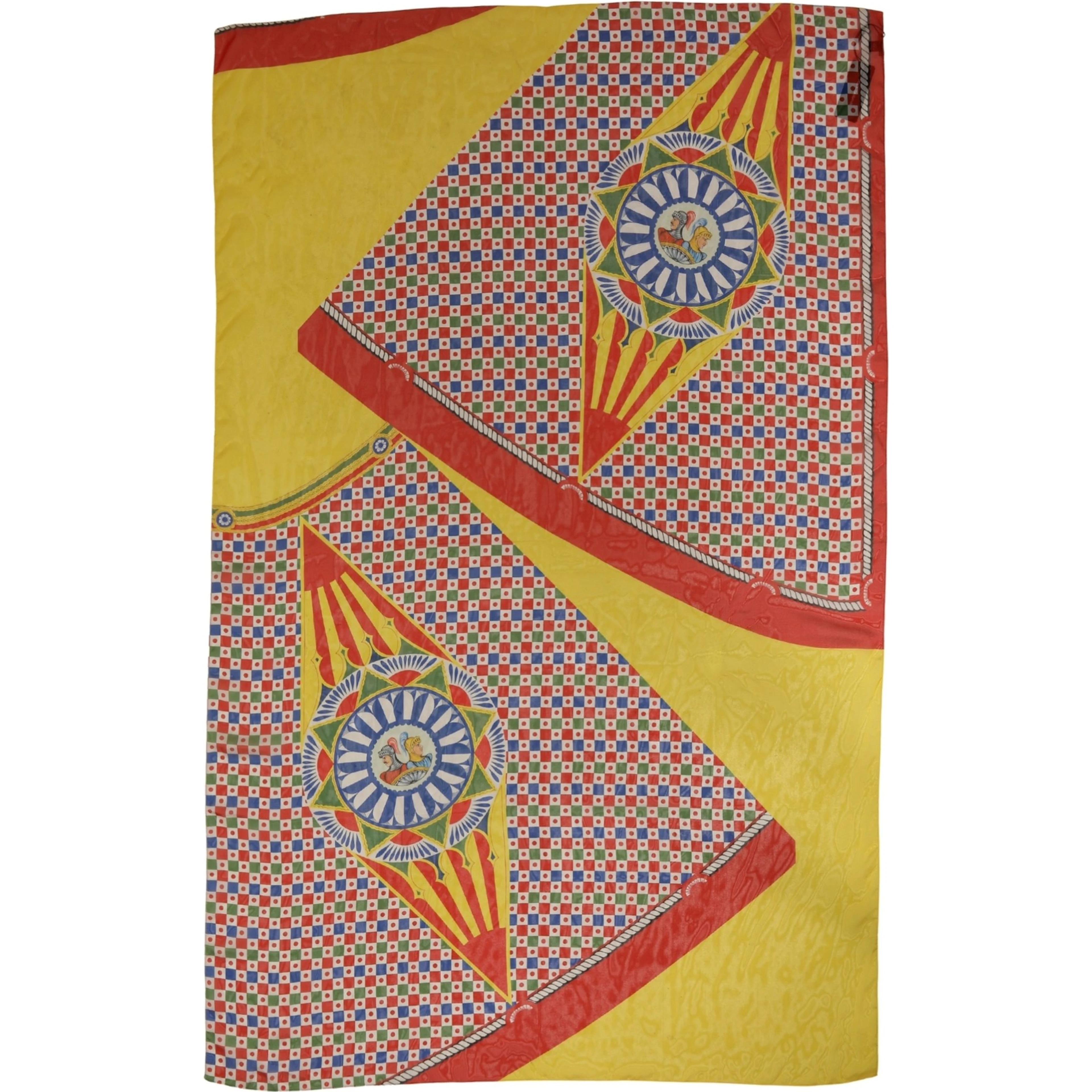 Multicolor Silk Carretto Shawl Stole Scarf