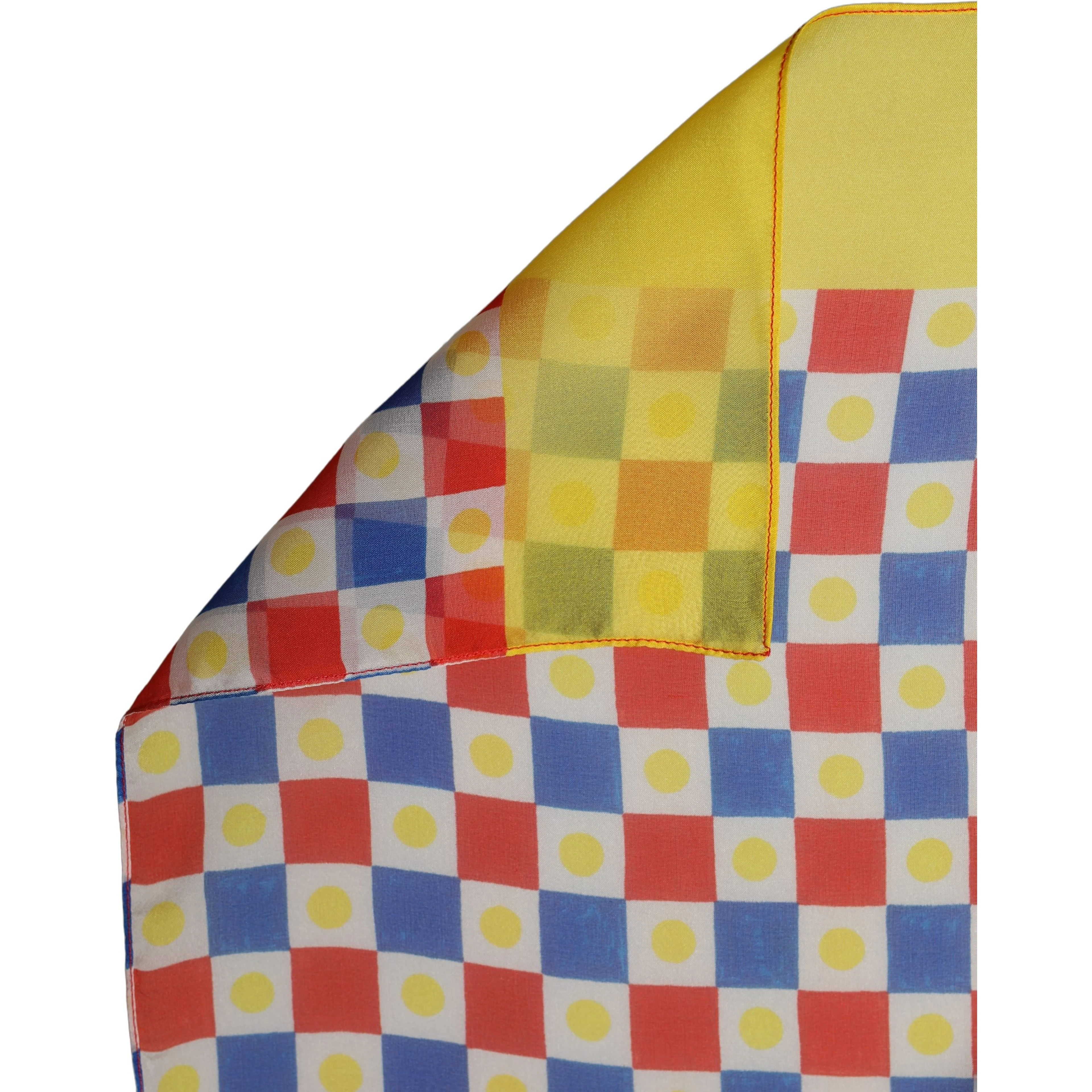 Multicolor Silk Carretto Foulard Scarf