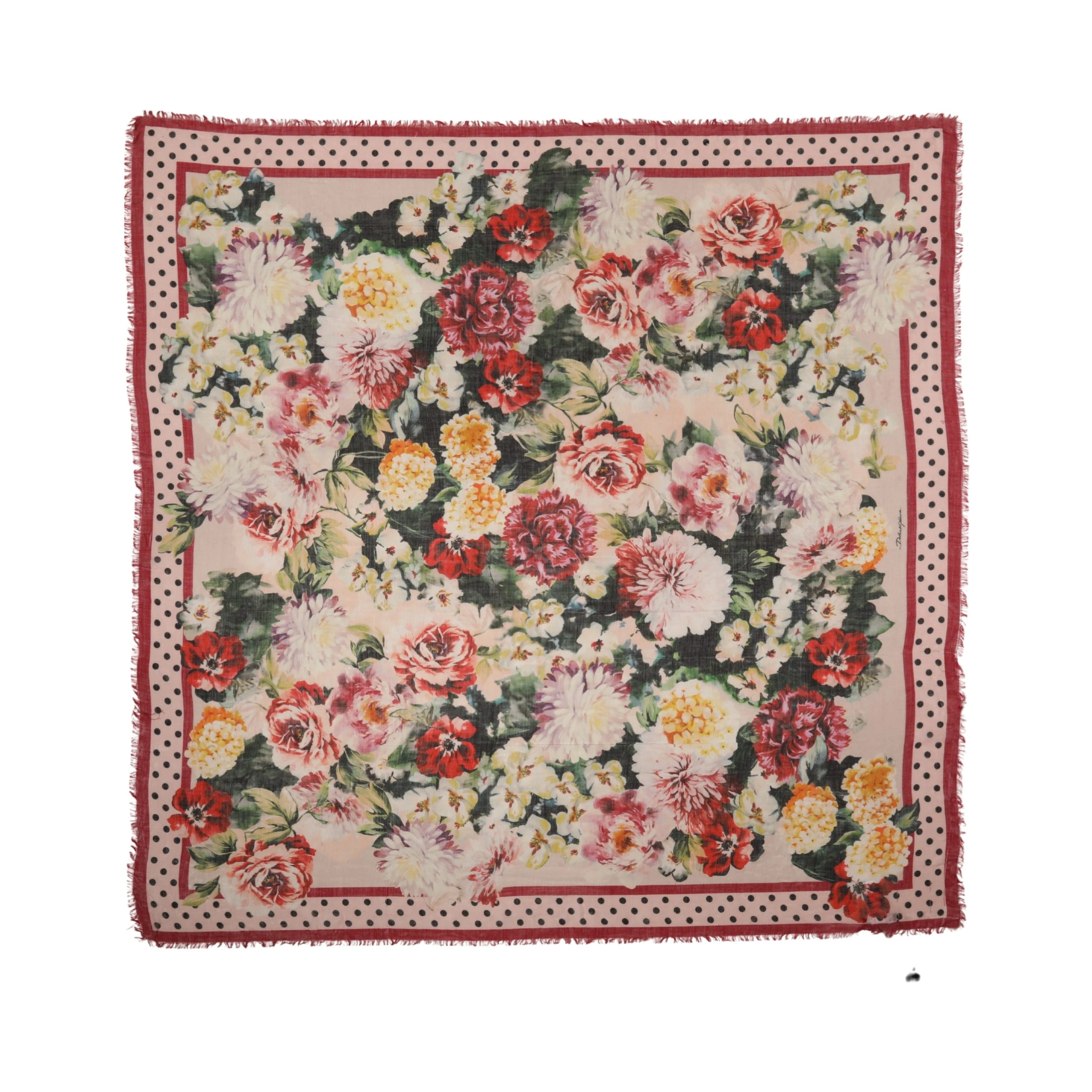 Multicolor Floral Cashmere Stole Scarf