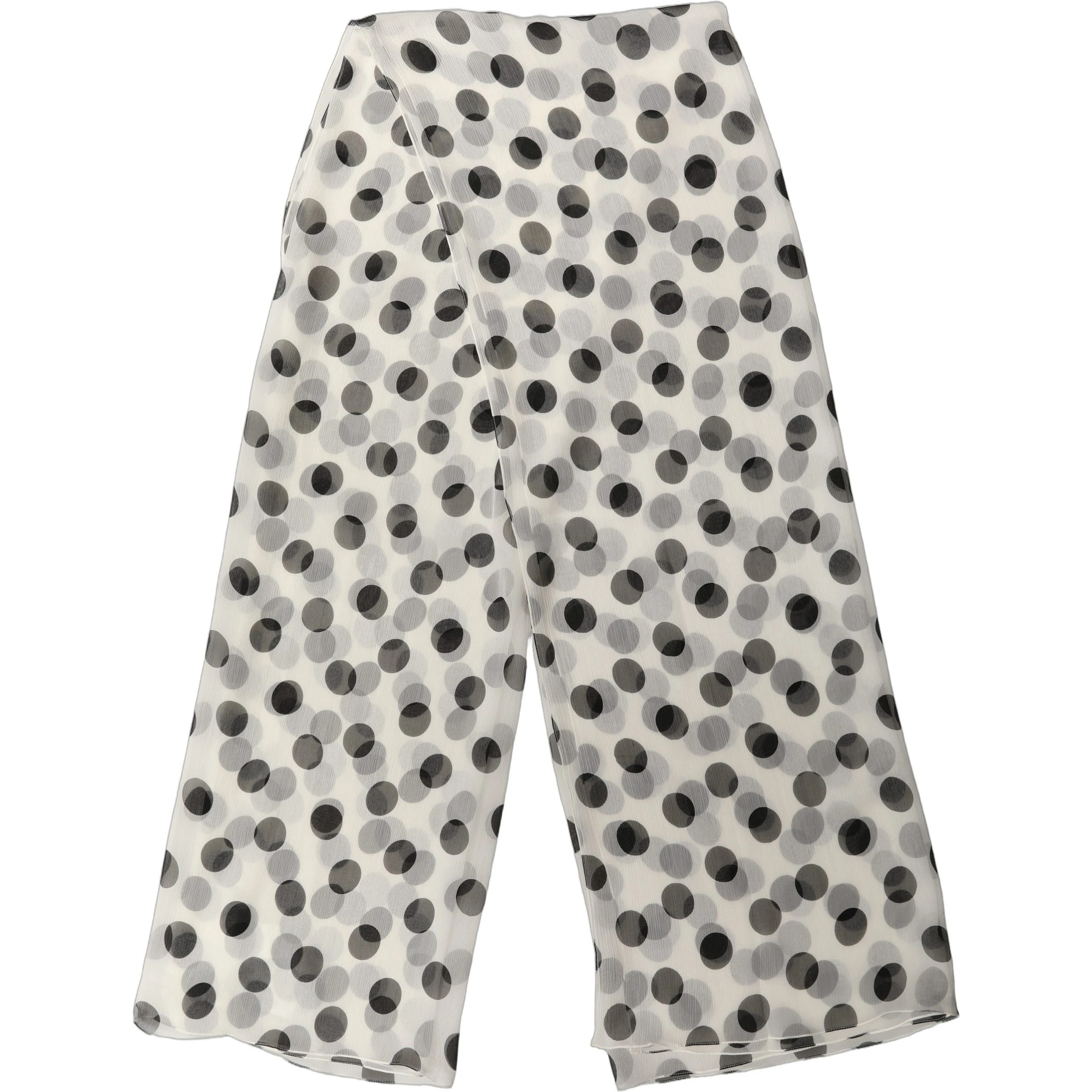 White Black Polka Dot Shawl Stole Scarf