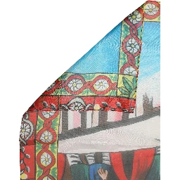 Multicolor Silk Printed Shawl Stole Scarf