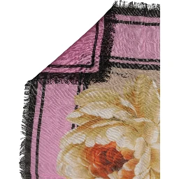 Multicolor Floral Cashmere Foulard Scarf