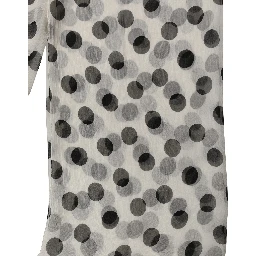 White Black Polka Dot Shawl Stole Scarf