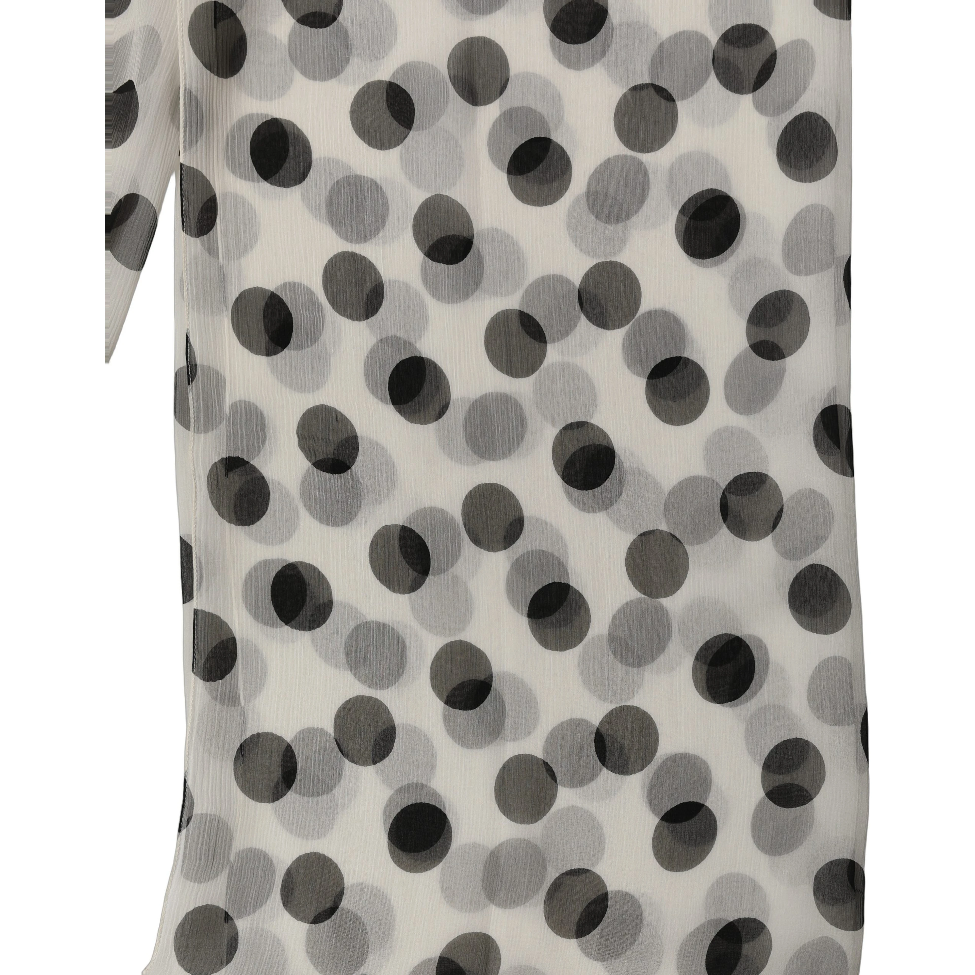 White Black Polka Dot Shawl Stole Scarf