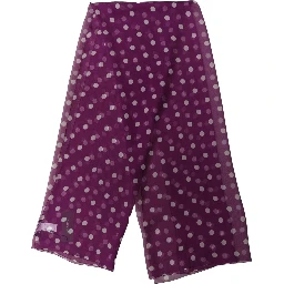 Purple White Polka Dot Shawl Stole Scarf