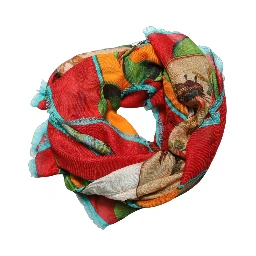 Multicolor Marco Polo Motifs Shawl Scarf