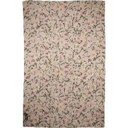Pink Silk Floral Chiffon Long Stole Scarf