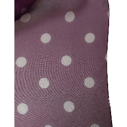 Purple White Polka Dot Square Foulard Scarf