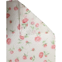 White Silk Floral Chiffon Long Stole Scarf