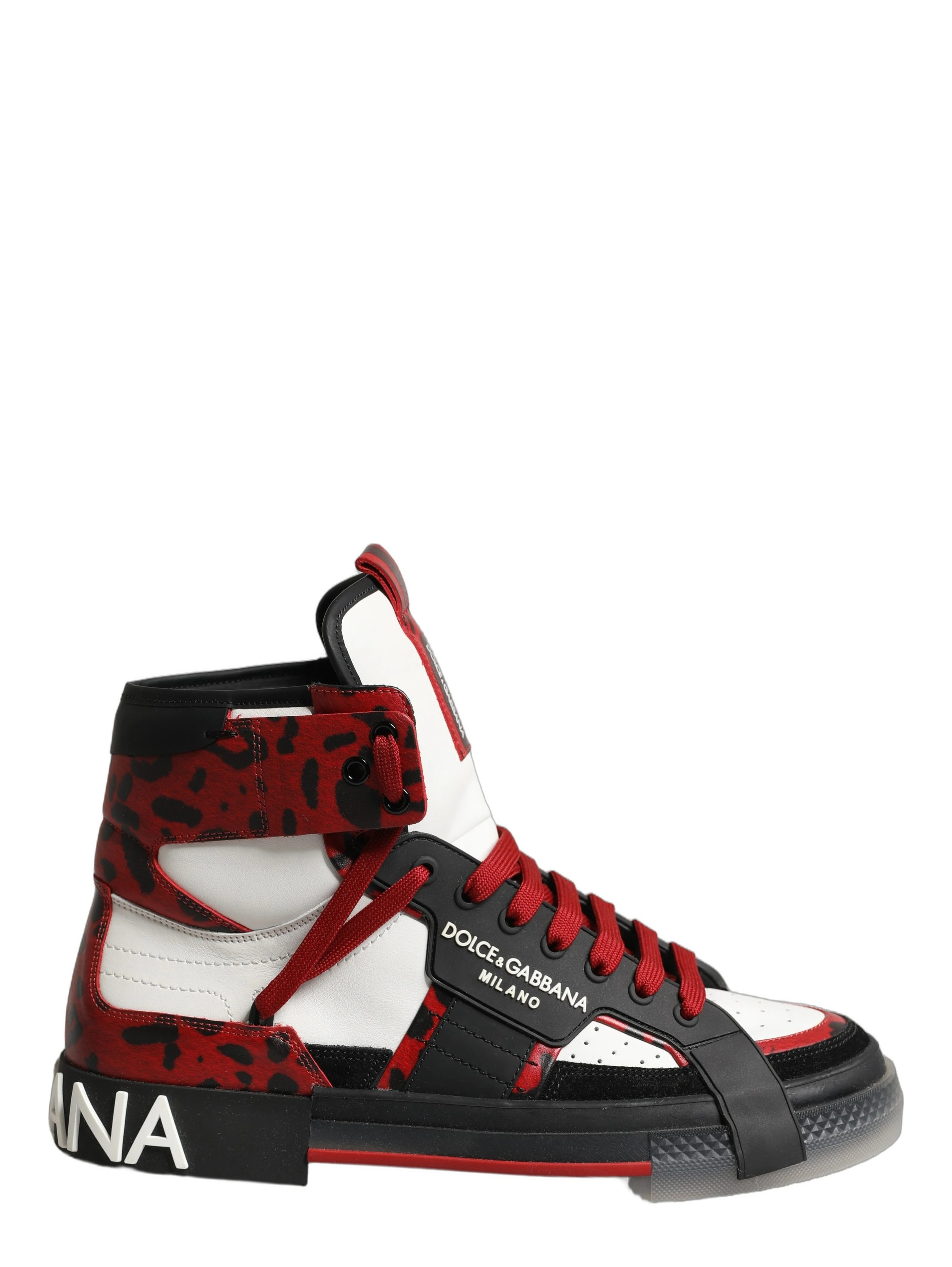 Multicolor Leather High Top Sneakers Shoes