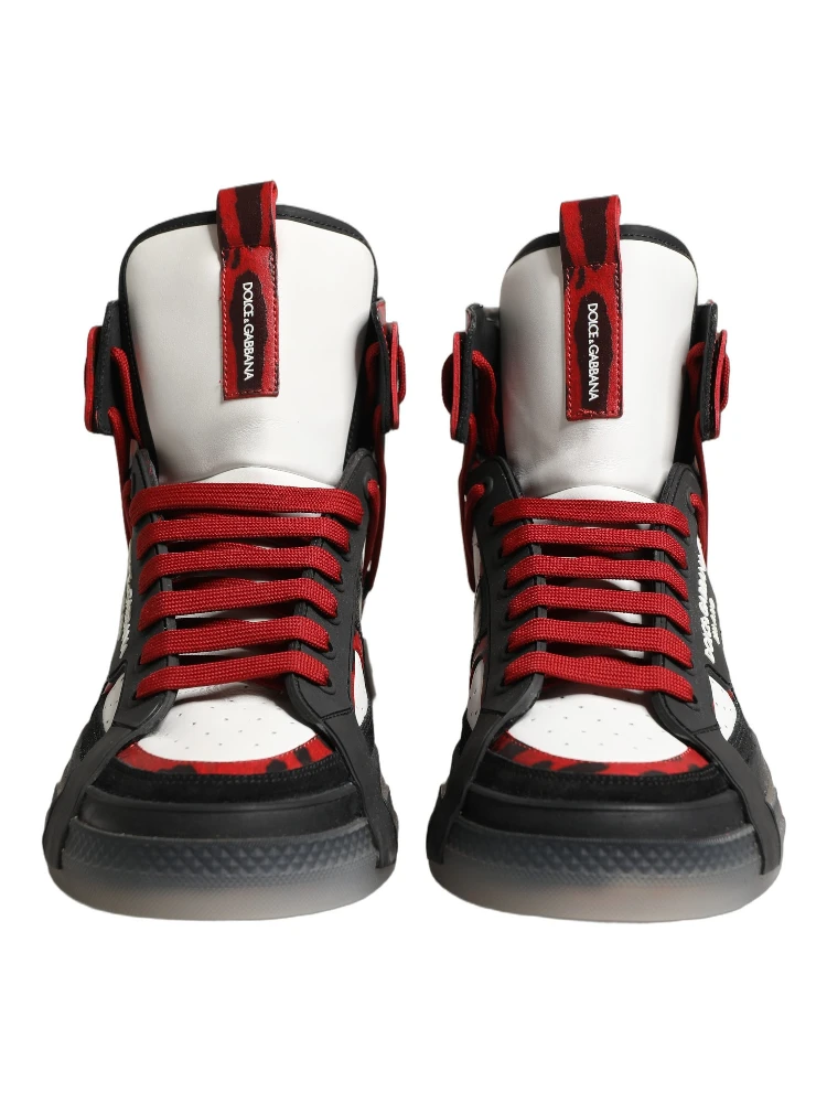 Multicolor Leather High Top Sneakers Shoes alternative