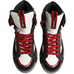 Multicolor Leather High Top Sneakers Shoes