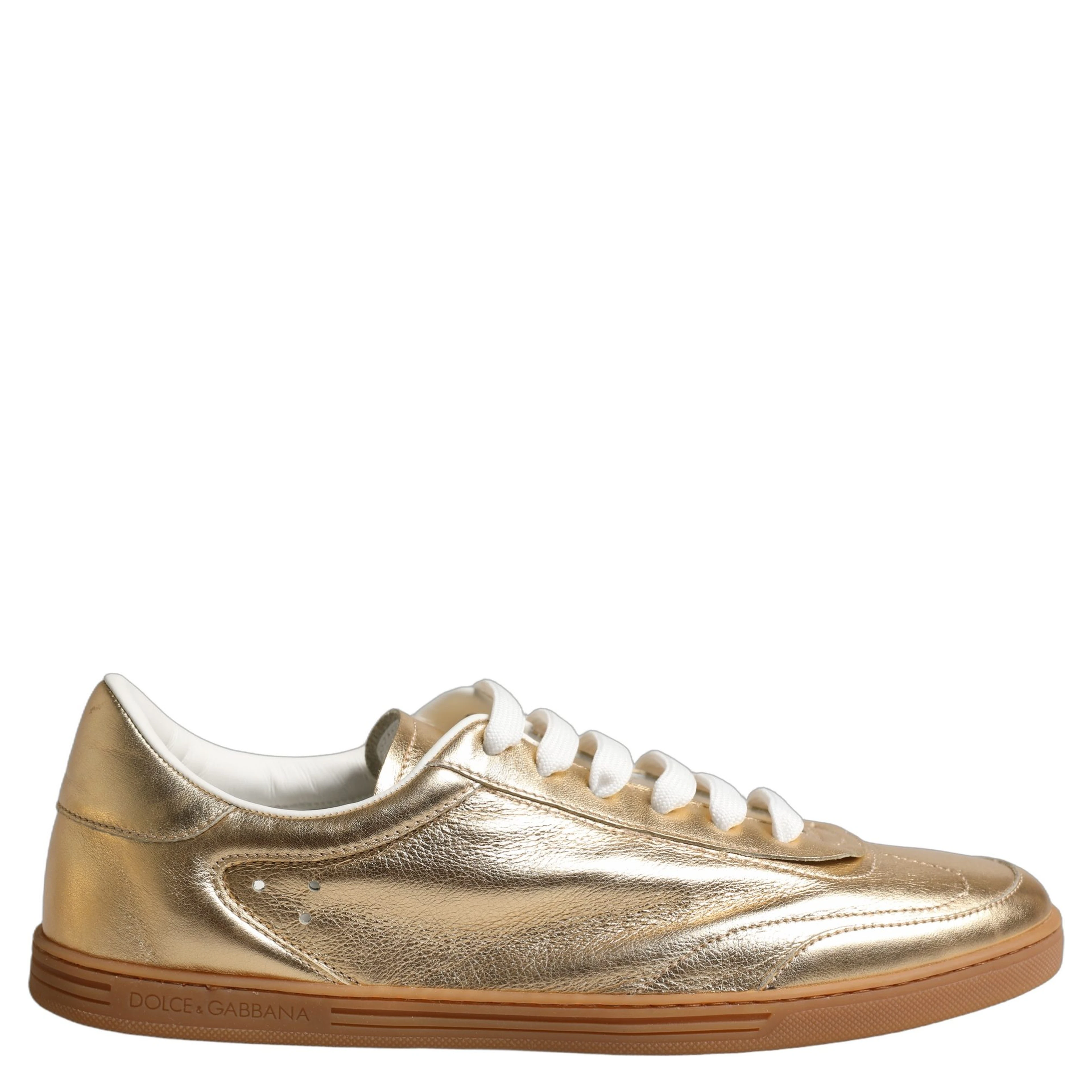 Gold Saint Tropez Low Top Sneakers Shoes
