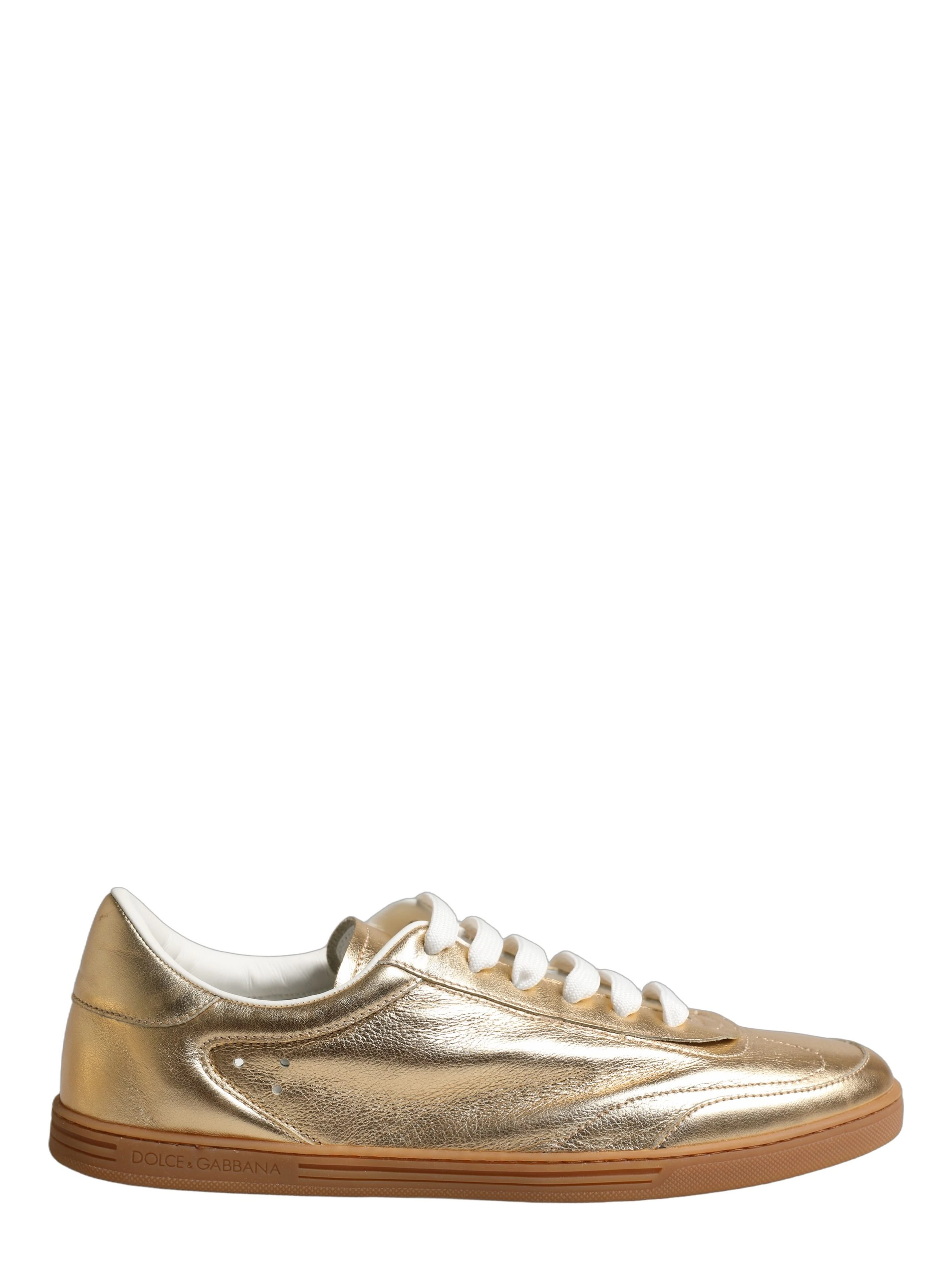 Gold Saint Tropez Low Top Sneakers Shoes