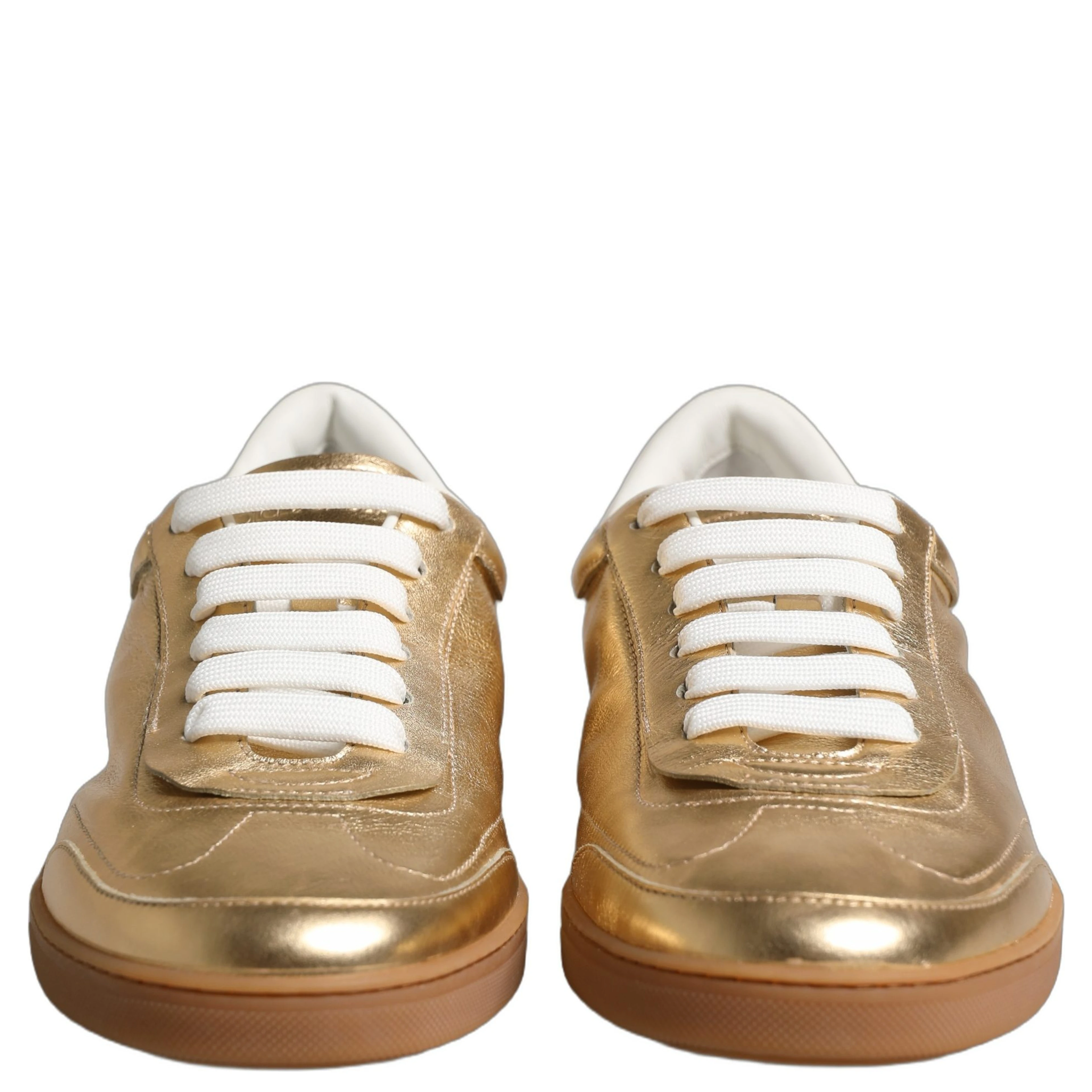 Gold Saint Tropez Low Top Sneakers Shoes