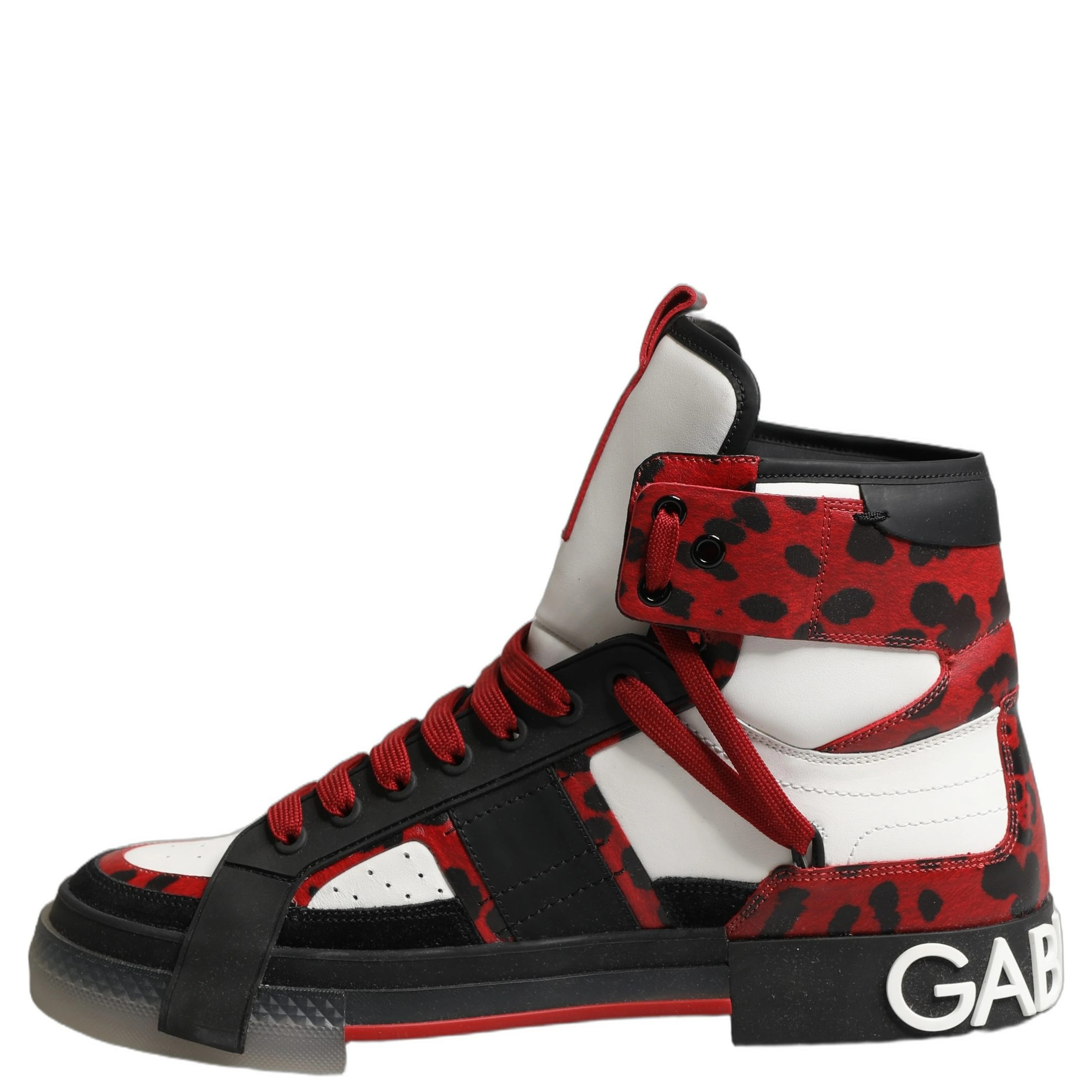 Multicolor Leather High Top Sneakers Shoes