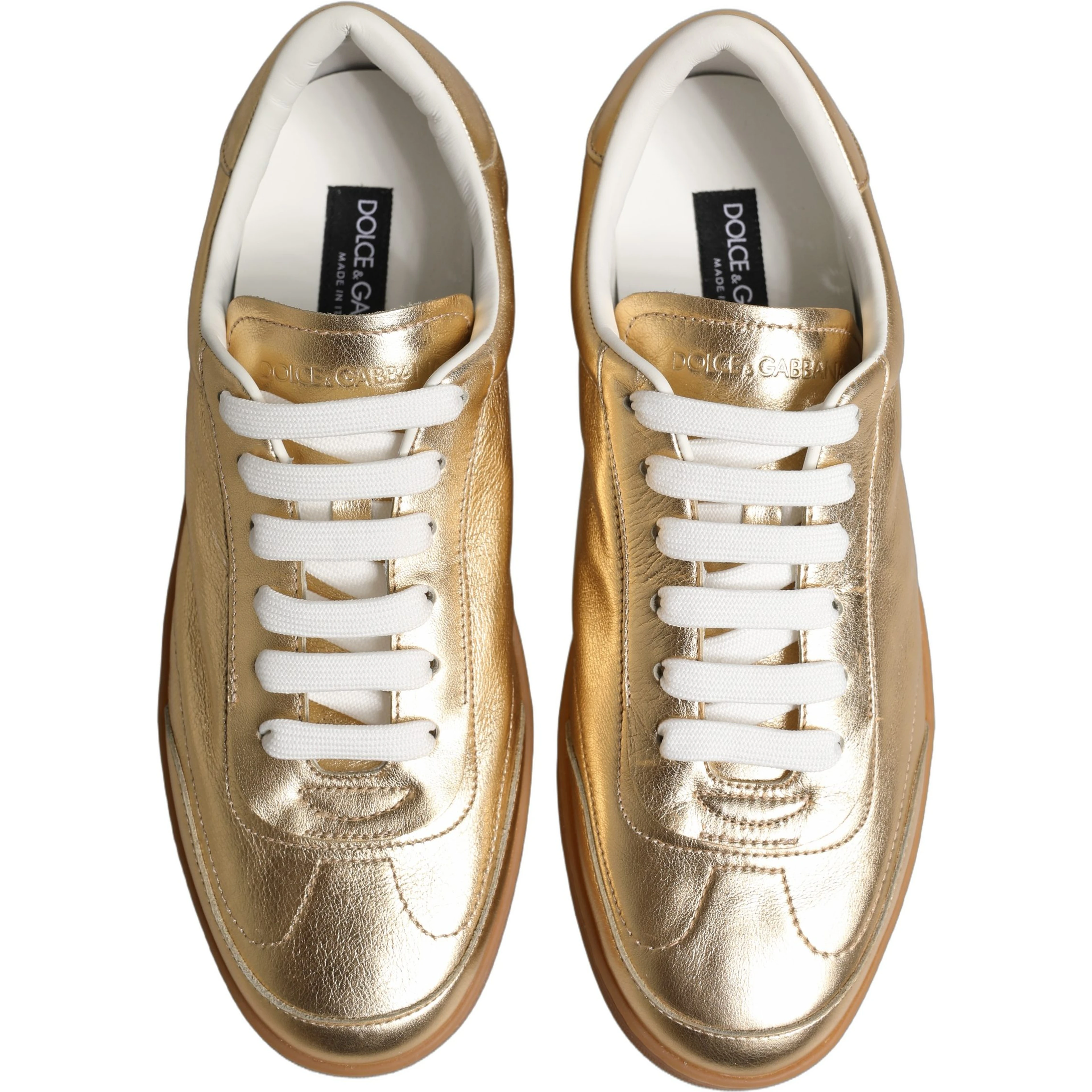 Gold Saint Tropez Low Top Sneakers Shoes