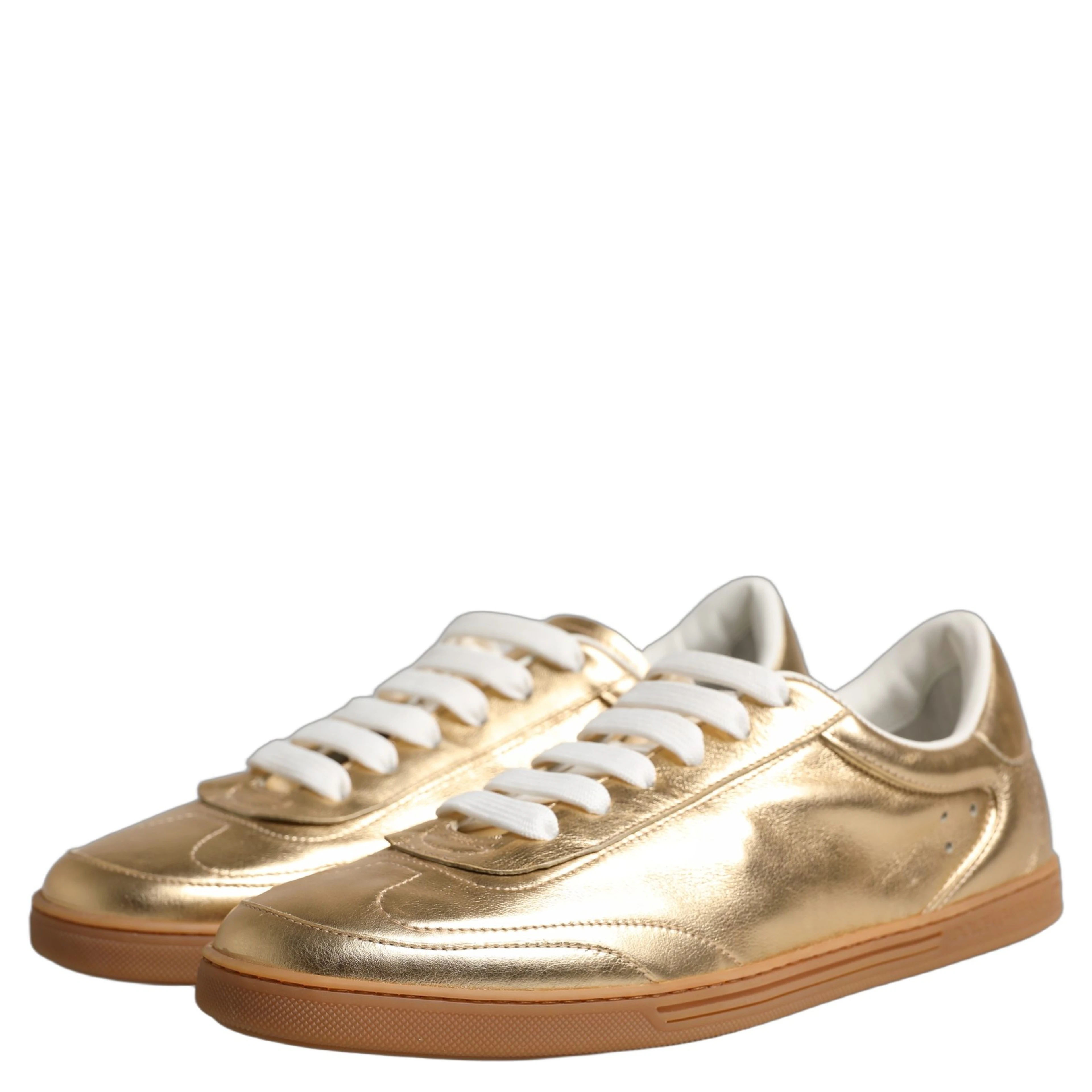 Gold Saint Tropez Low Top Sneakers Shoes
