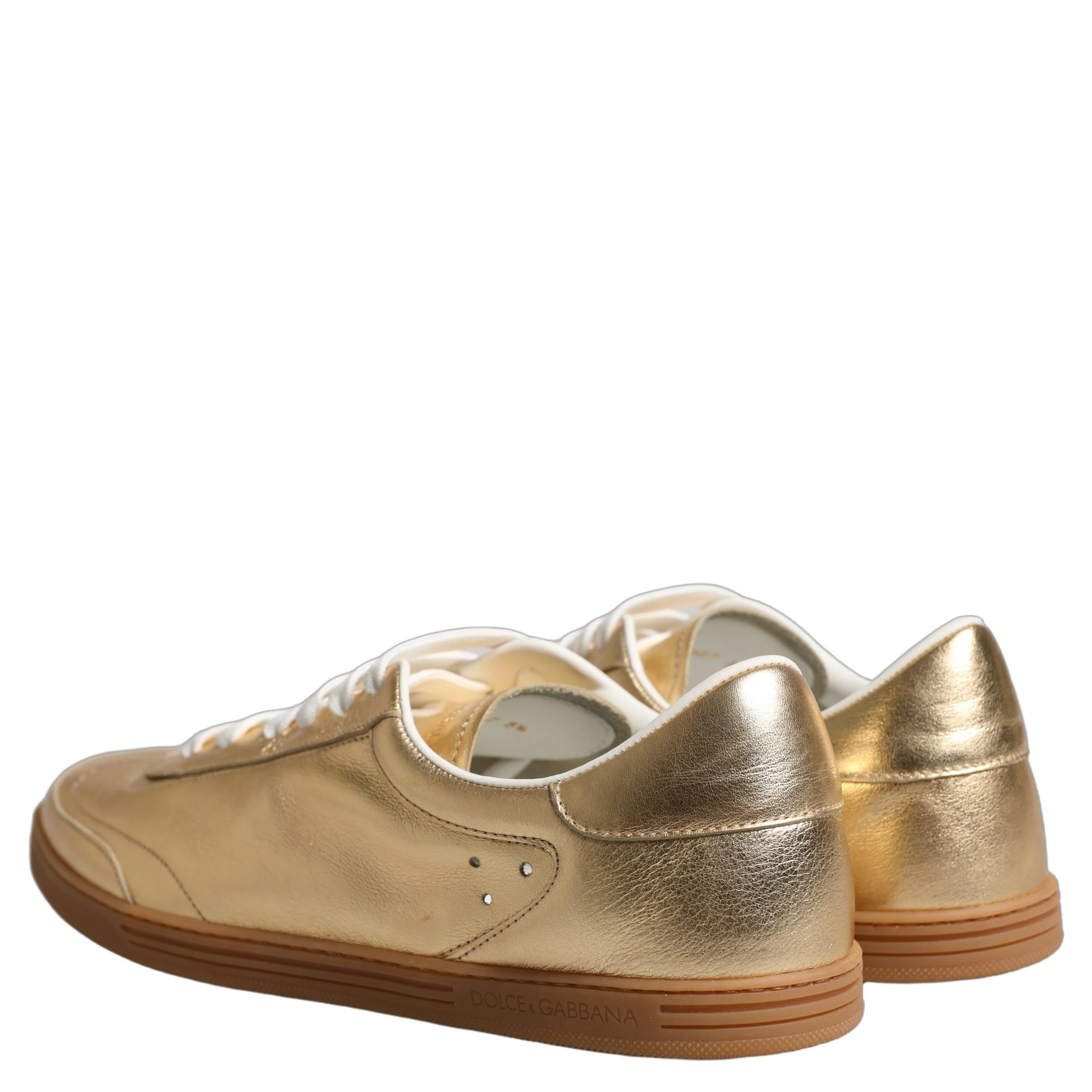 Gold Saint Tropez Low Top Sneakers Shoes