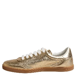 Gold Saint Tropez Low Top Sneakers Shoes