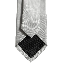 Gray Satin 100% Silk Adjustable Tied Men Necktie Tie