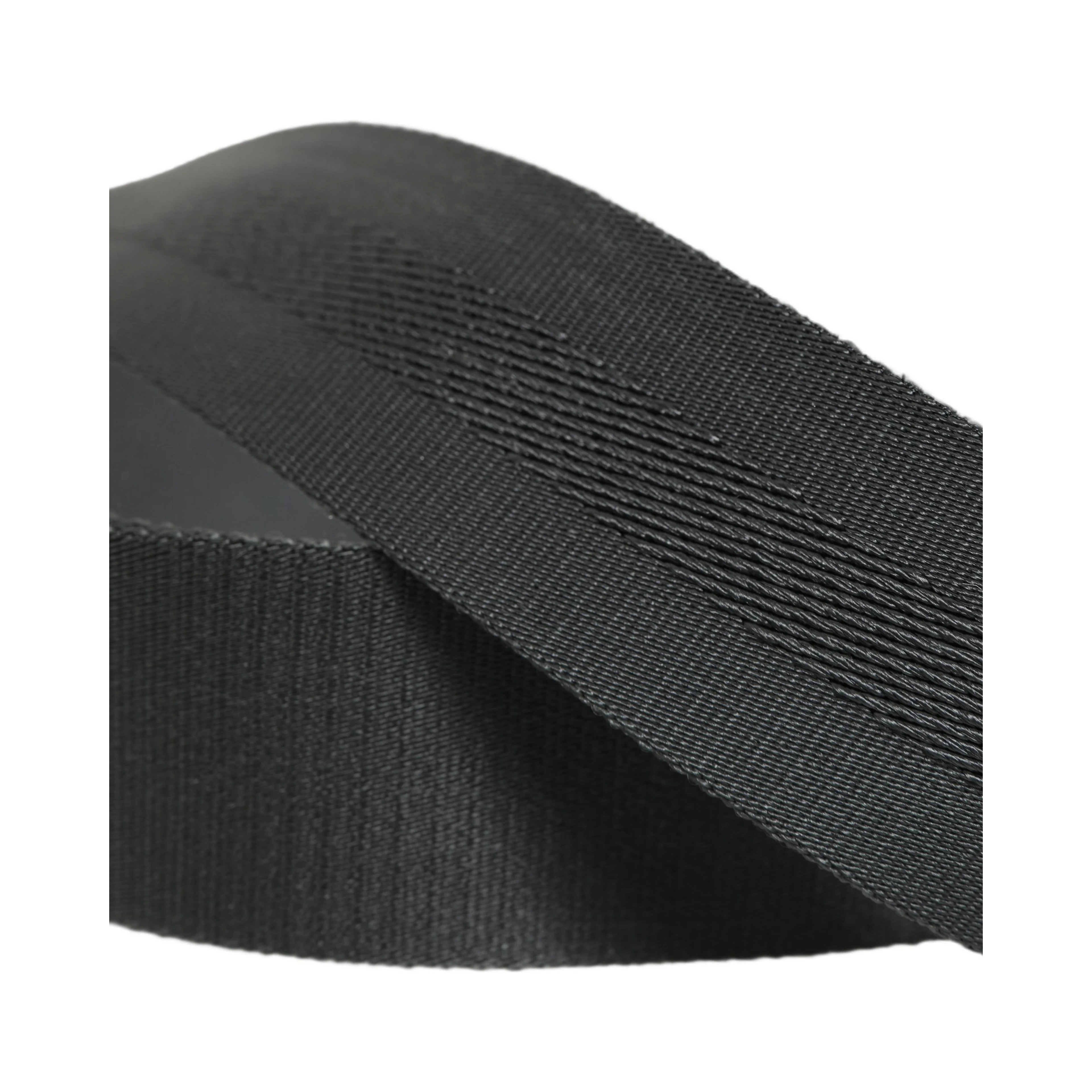 Men Gray Fabric Strap Logo Metal Buckle Belt