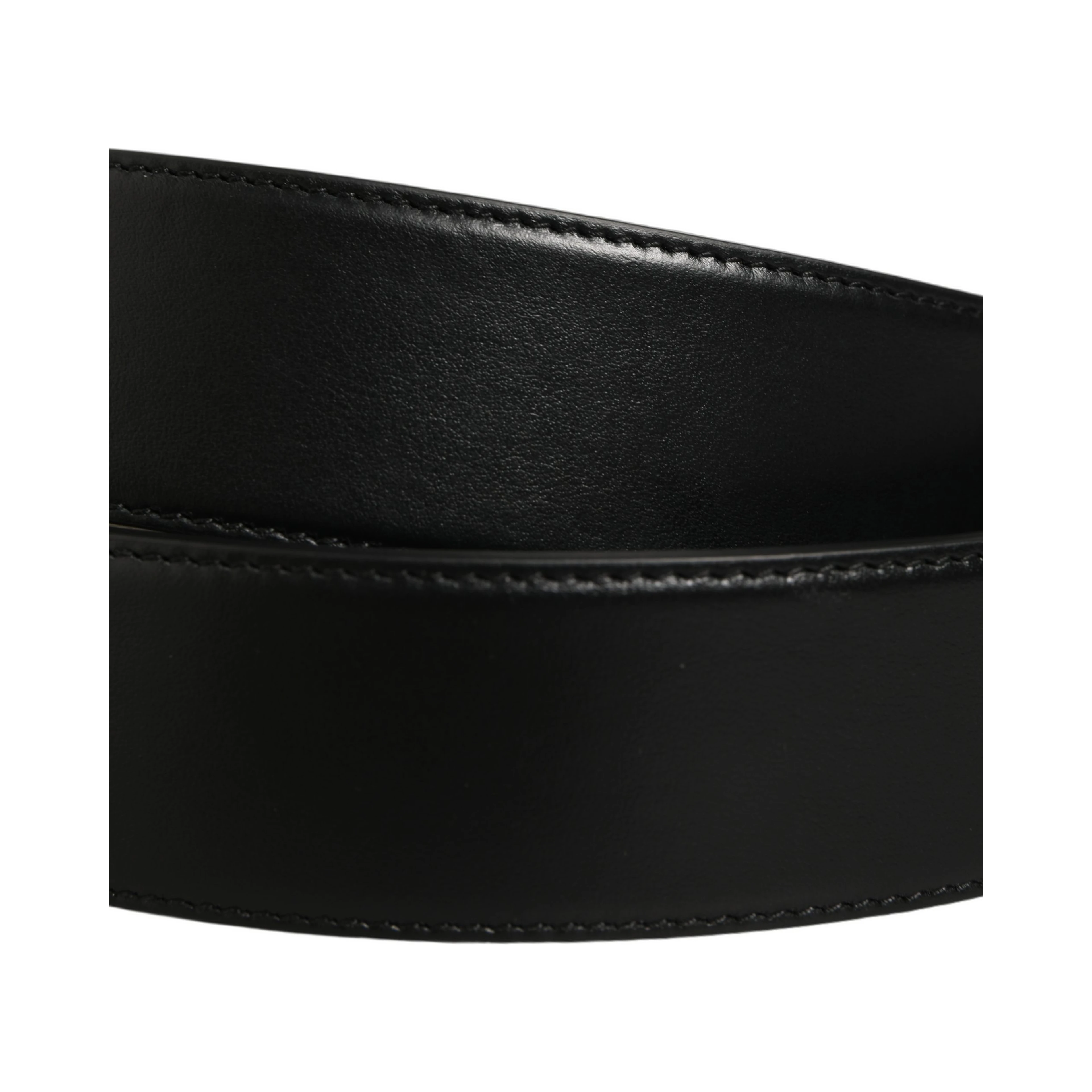 Black Leather Bee Accent Metal Buckle Belt