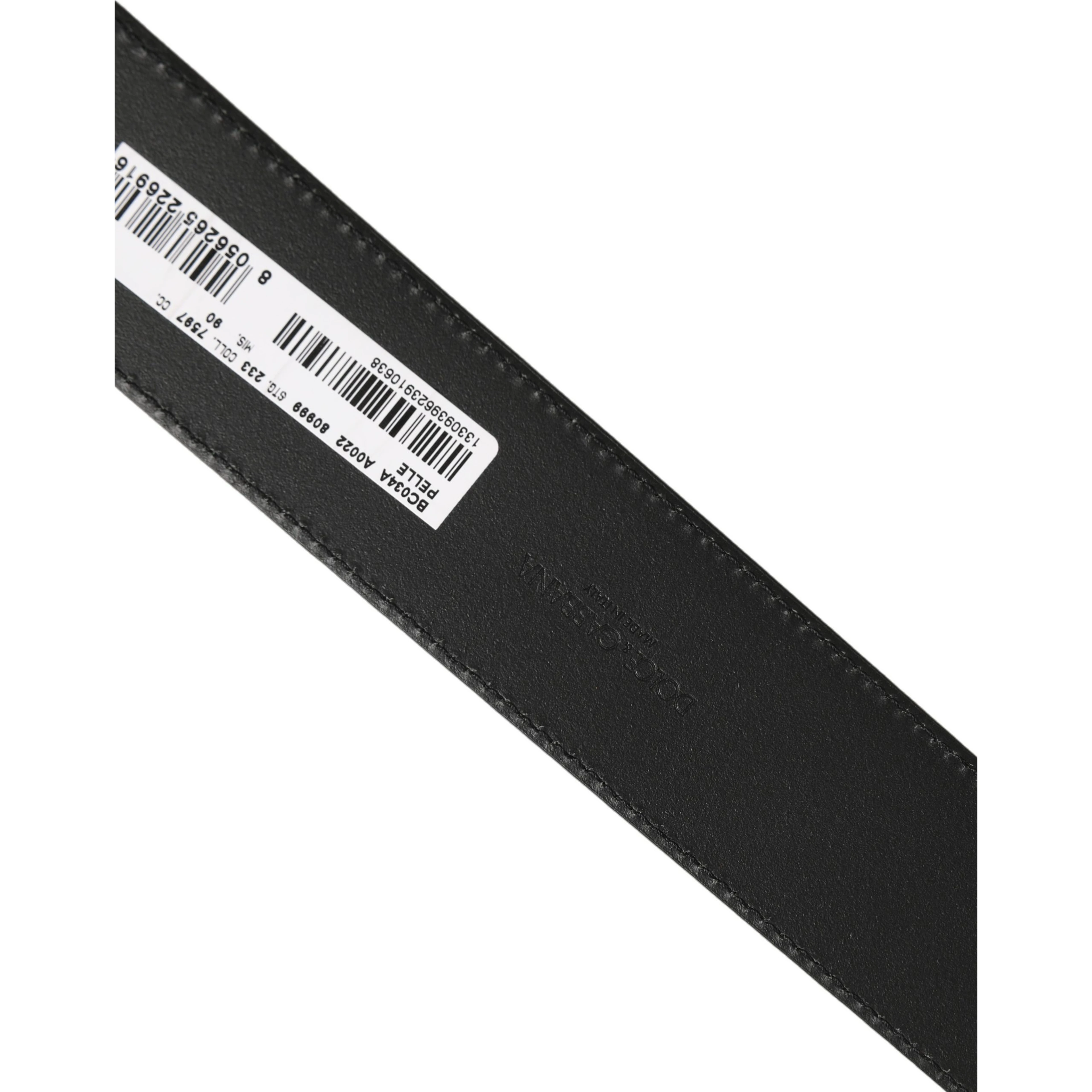 Black Leather Bee Accent Metal Buckle Belt