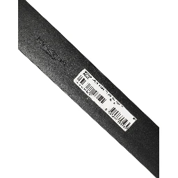 Black Leather Silver Tone Metal Buckle Belt