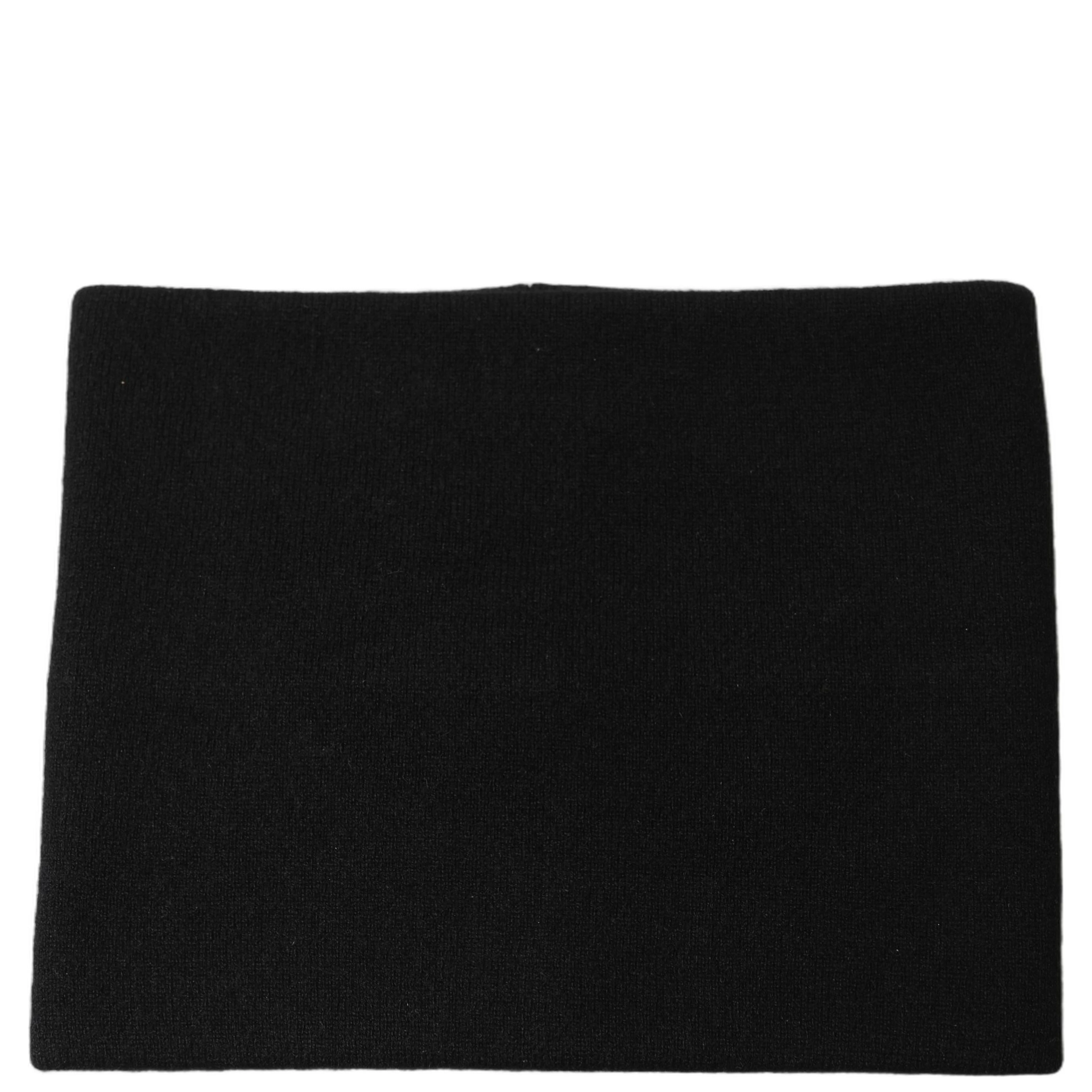 Men Black Cashmere Knitted Neck Warmer Scarf