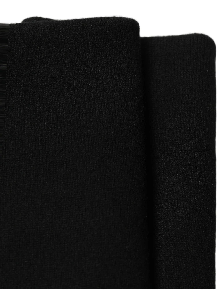 Men Black Cashmere Knitted Neck Warmer Scarf alternative