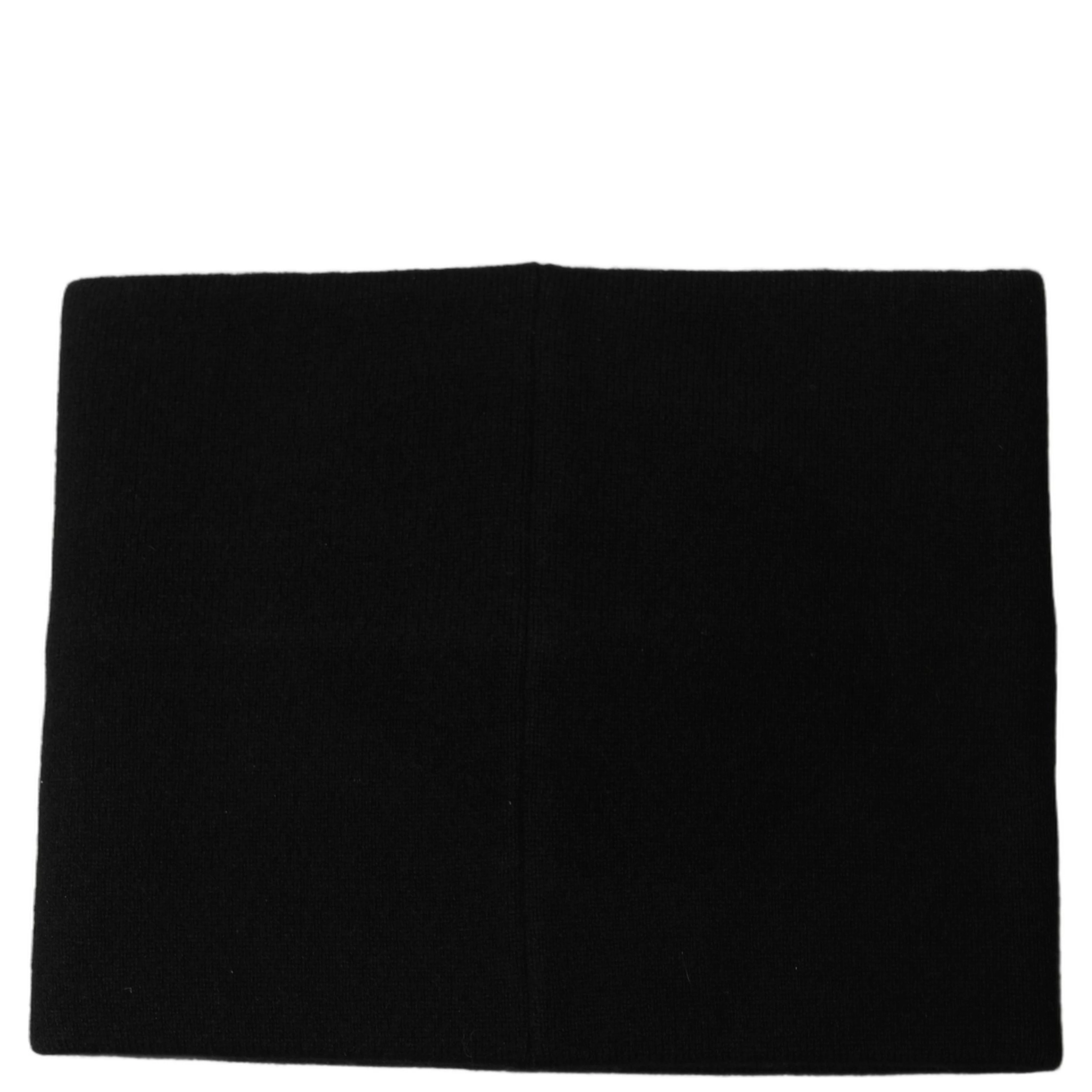 Black Cashmere Logo Plaque Neck Warmer Scarf
