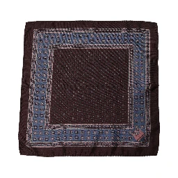 Maroon Geometric Handkerchief Pocket Scarf