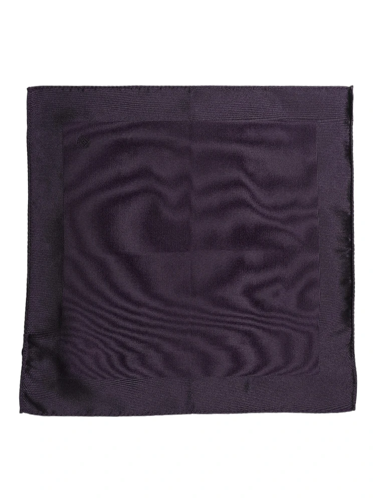 Men Purple Square Handerkerchief Pocket Scarf