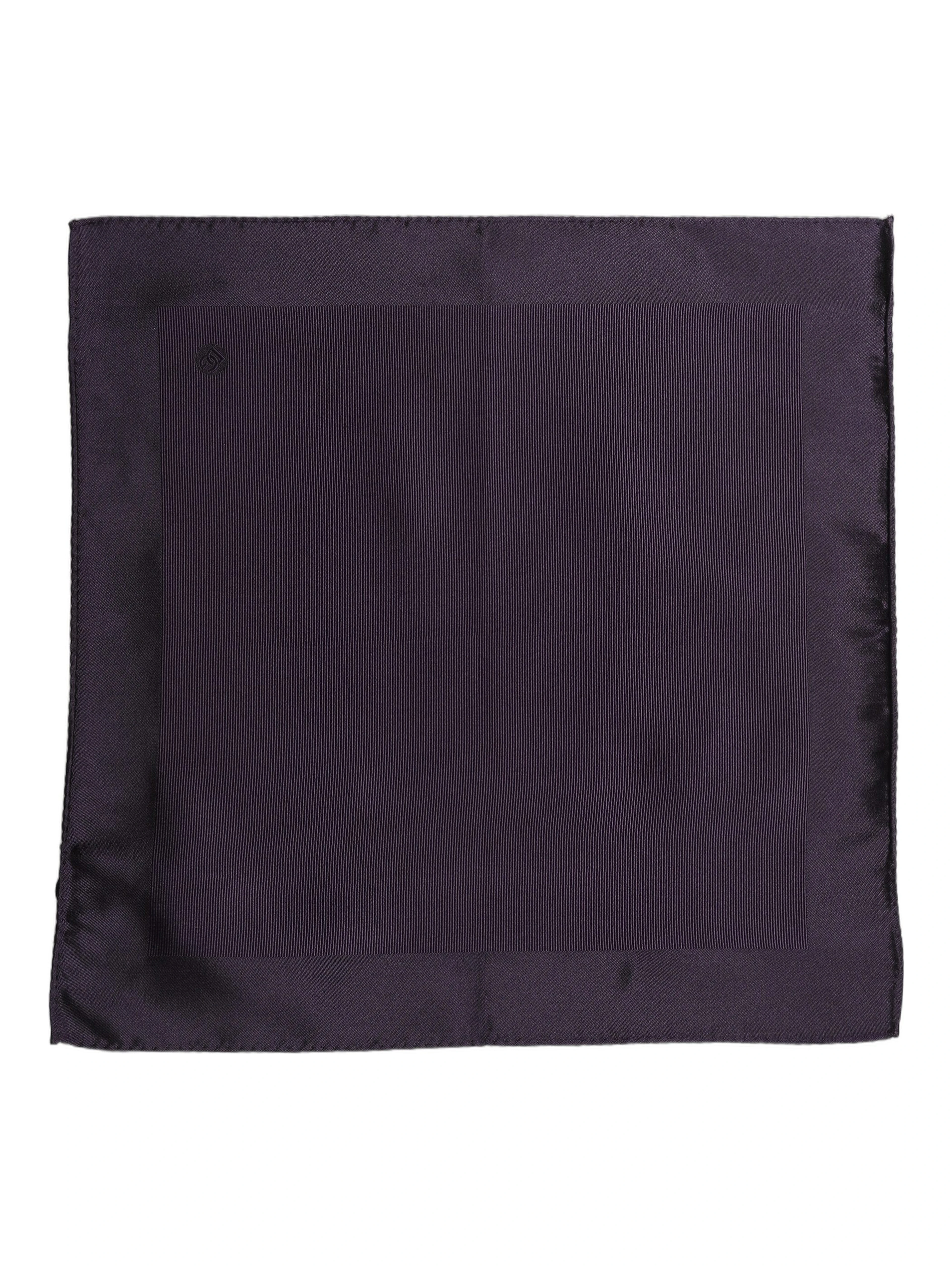 Men Purple Square Handerkerchief Pocket Scarf