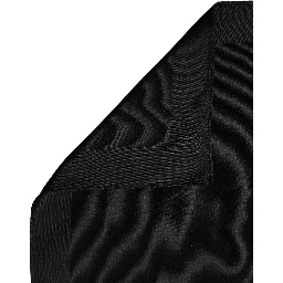 Black Silk Square Handerkerchief Pocket Scarf