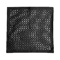 Black White Patterned Pocket Square Scarf