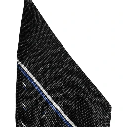 Black Silk DG Logo Men Skinny Shawl Scarf