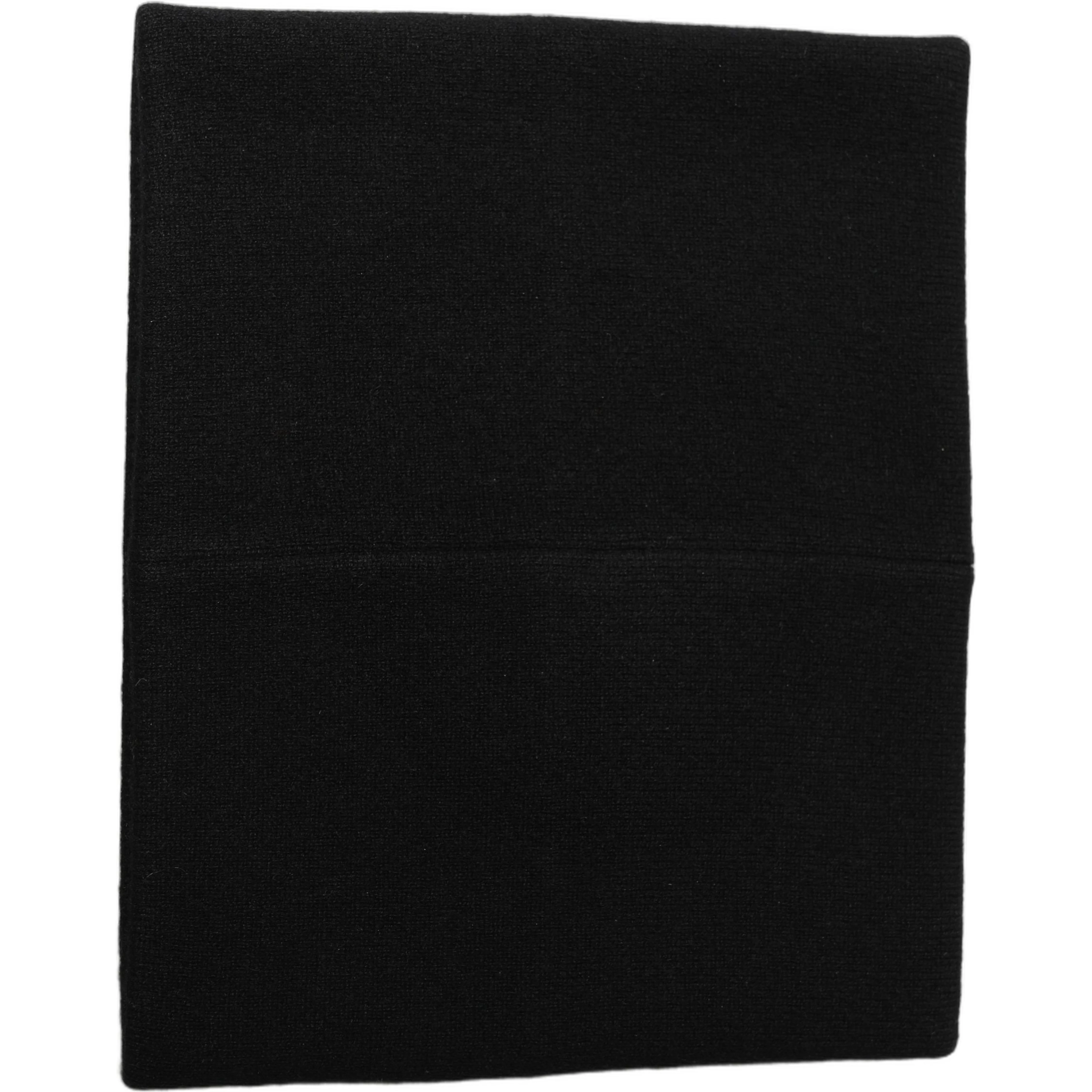 Men Black Cashmere Knitted Neck Warmer Scarf
