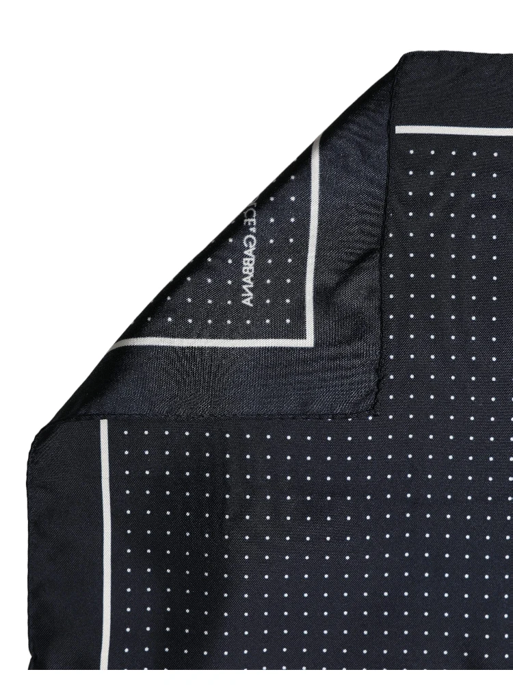 Blue Silk Polka Dot Handkerchief Pocket Scarf alternative