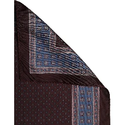 Maroon Geometric Handkerchief Pocket Scarf