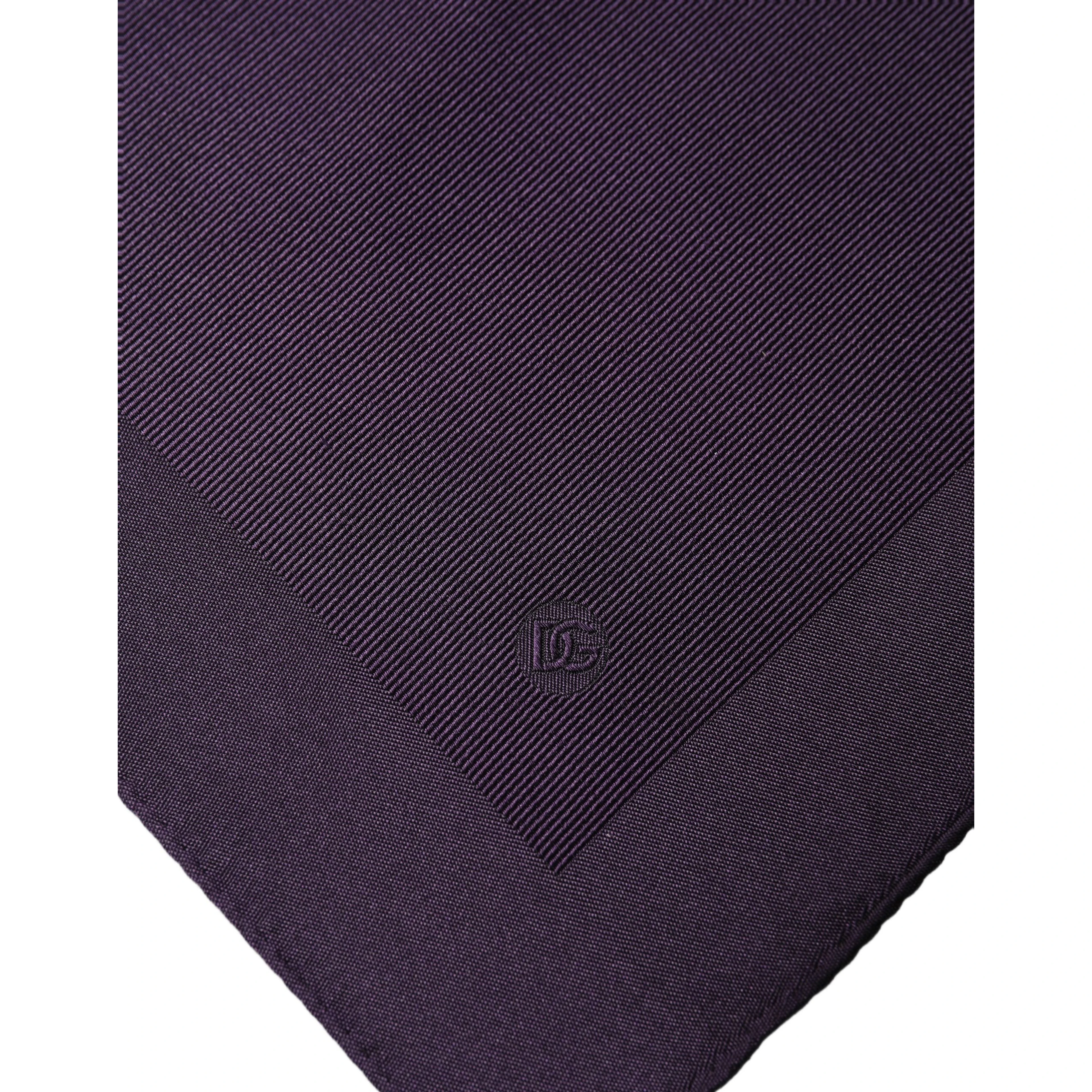 Men Purple Square Handerkerchief Pocket Scarf