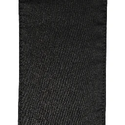 Black Satin Silk Skinny Fringed Shawl Scarf