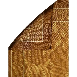 Brown Silk Damask Pocket Square Foulard Scarf