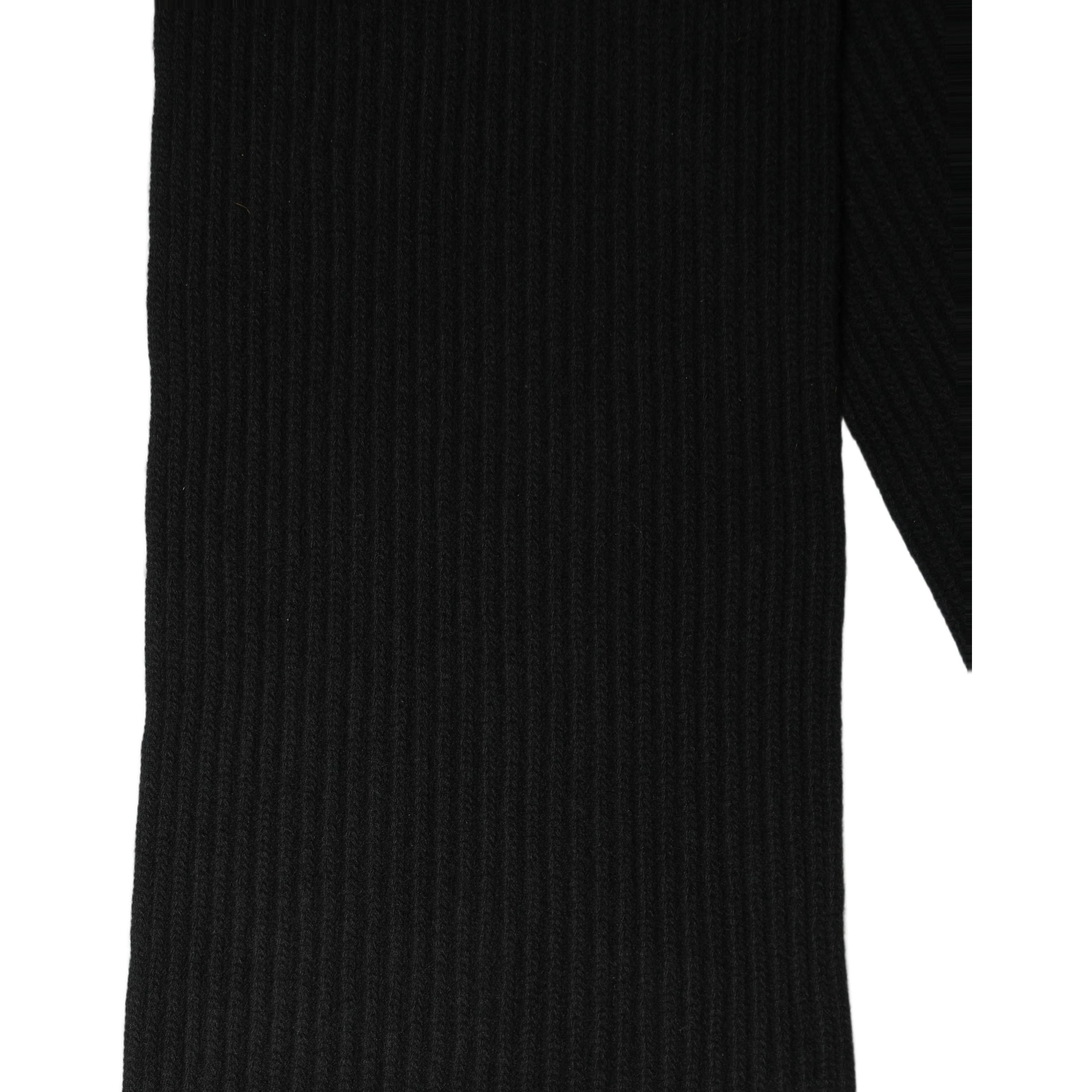 Men Black Wool Knitted Neck Shawl Scarf