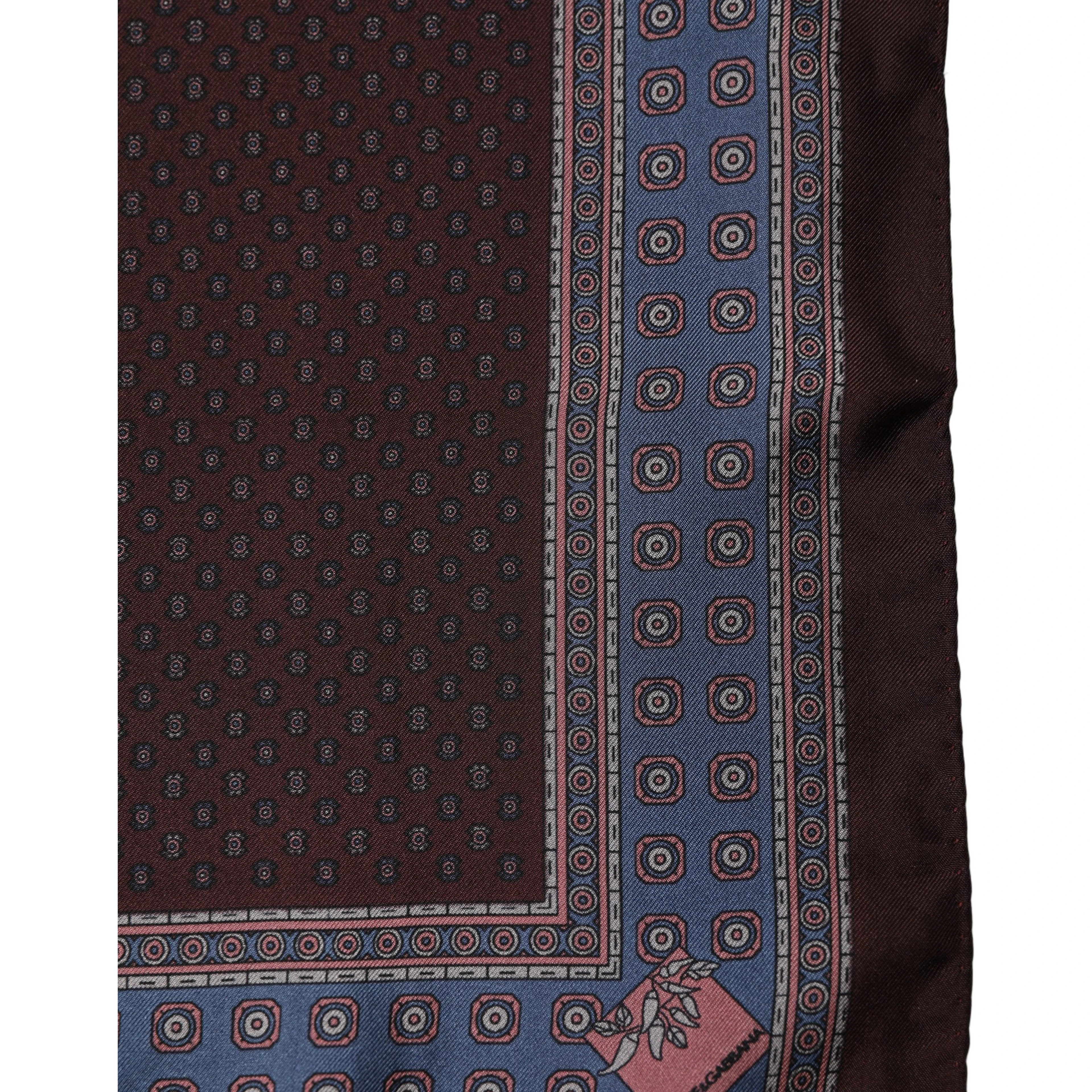 Maroon Geometric Handkerchief Pocket Scarf