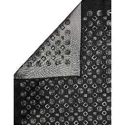 Black White Patterned Pocket Square Scarf