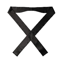 Men Black Satin Silk Skinny Neck Shawl Scarf