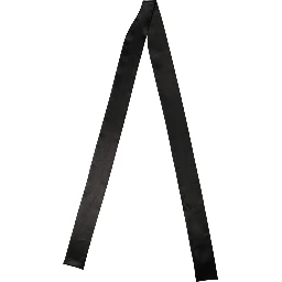 Men Black Satin Silk Skinny Neck Shawl Scarf