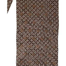 Brown Geometric Silk Men Neck Shawl Scarf
